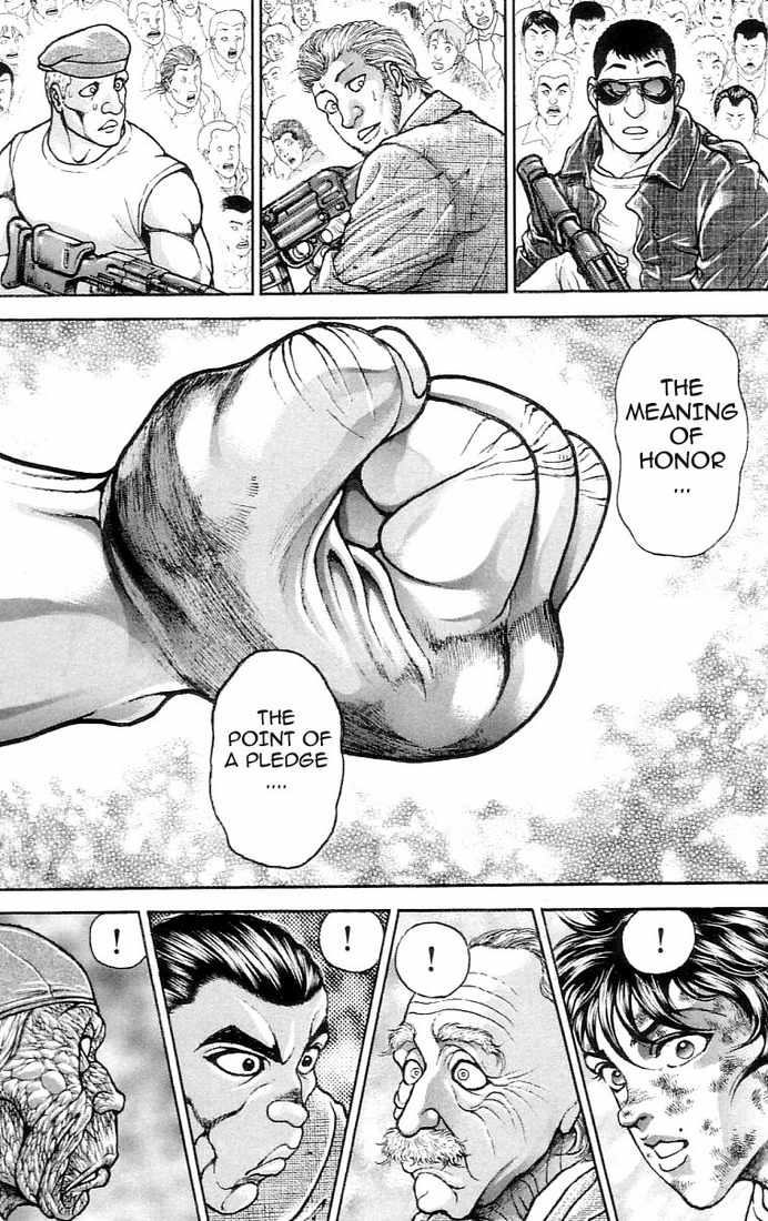 Hanma Baki Chapter 17.133 page 15 - Vol.17 Chapter 133: His hands clasped in prayer