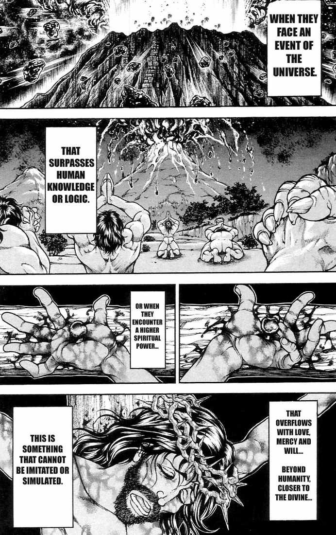 Hanma Baki Chapter 17.133 page 18 - Vol.17 Chapter 133: His hands clasped in prayer