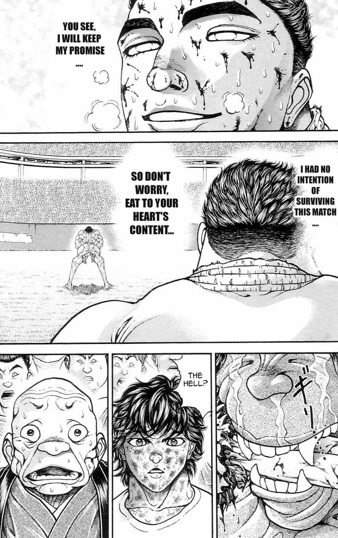 Hanma Baki Chapter 17.133 page 4 - Vol.17 Chapter 133: His hands clasped in prayer