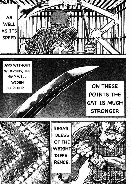 Hanma Baki Chapter 18.146 page 11 - Vol.18 Chapter 146: Reflexes