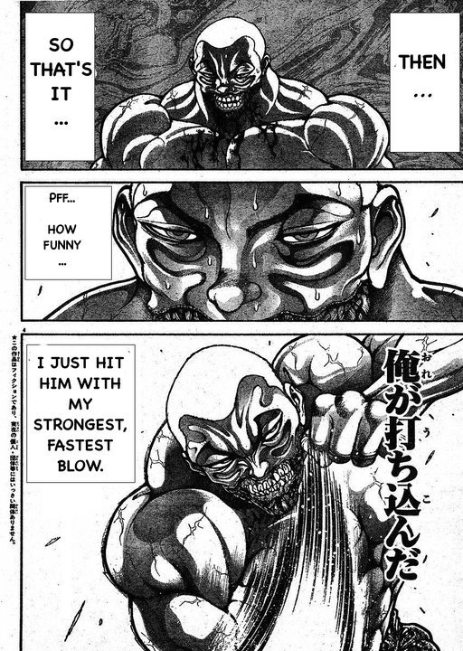 Hanma Baki Chapter 18.146 page 4 - Vol.18 Chapter 146: Reflexes