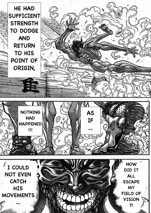 Hanma Baki Chapter 18.146 page 7 - Vol.18 Chapter 146: Reflexes