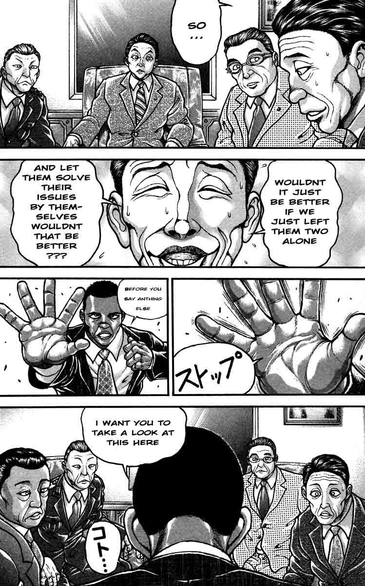 Hanma Baki Chapter 25.203 page 17 - Vol.25 Chapter 203: The Emergency of Yuji to the press