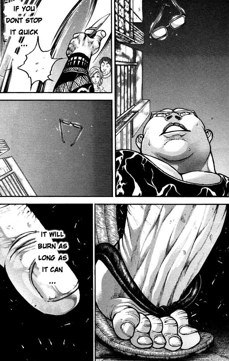 Hanma Baki Chapter 25.208 page 15 - Vol.25 Chapter 208: The Iron Rule of Fire