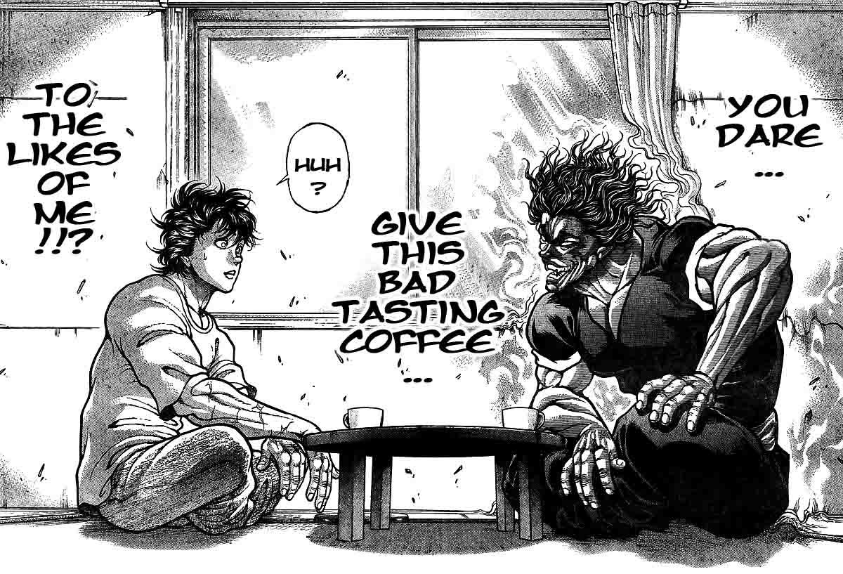 Hanma Baki Vol.27 Chapter 219 page 2 - Vol.27 Chapter 219: Angry Table Flip