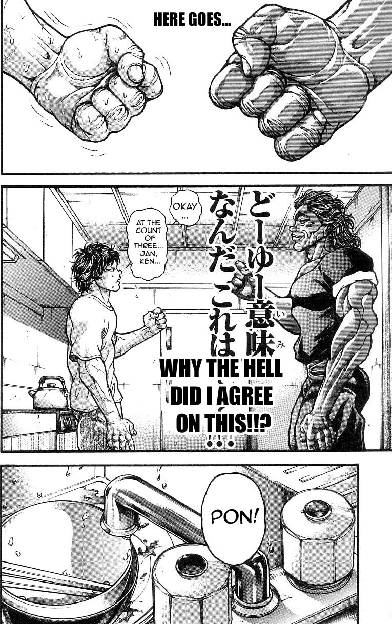 Hanma Baki Chapter 30.247 page 12 - Vol.30 Chapter 247: Rock-Paper-Scissors Hanma Style
