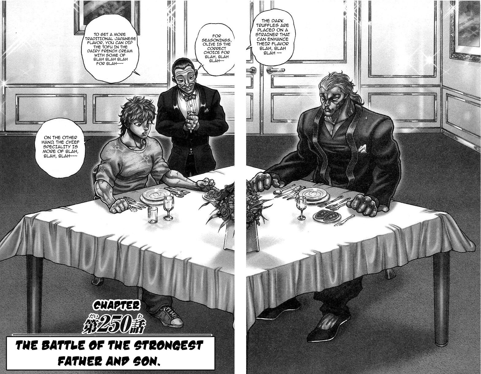 Hanma Baki Chapter 30.250 page 1 - Vol.30 Chapter 250: The Battle of The Strongest Father And Son