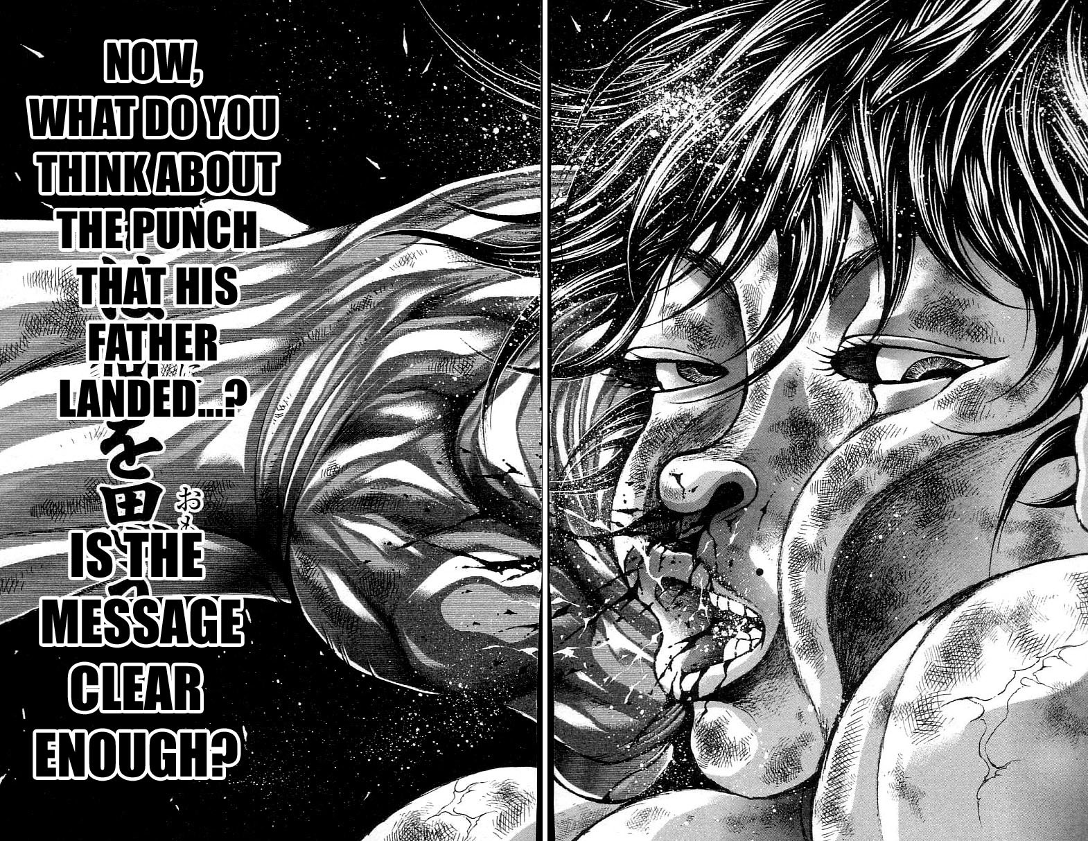 Hanma Baki Chapter 37.307 page 8 - Vol.37 Chapter 307: My Fist Landing A Clear Message