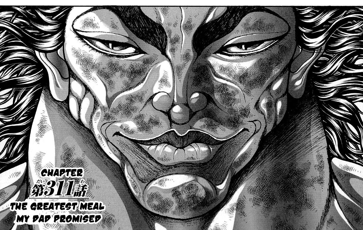 Hanma Baki Chapter 37.311 page 1 - Vol.37 Chapter 311: The Greatest Meal My Dad Promised