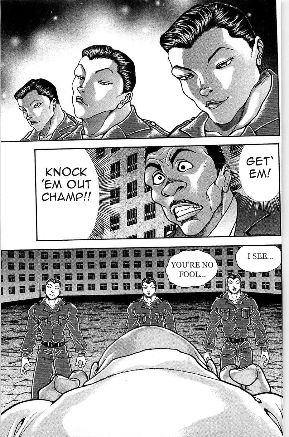 Hanma Baki Chapter 5.31 page 15 - Vol.5 Chapter 31: 1 Plus 1 Plus 1 Equals