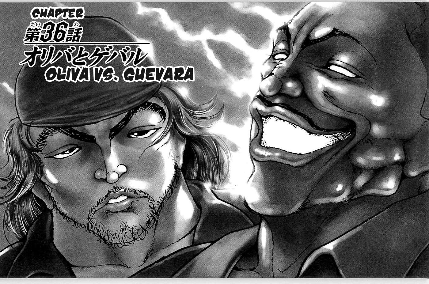 Hanma Baki Chapter 5.36 page 1 - Vol.5 Chapter 36: Oliva vs Guevara