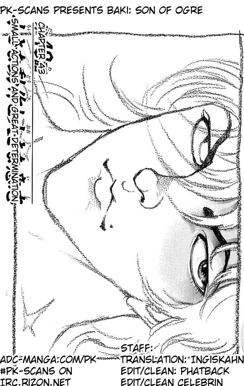 Hanma Baki Chapter 6.43 page 1 - Vol.6 Chapter 43: Small Actions and Great Determination