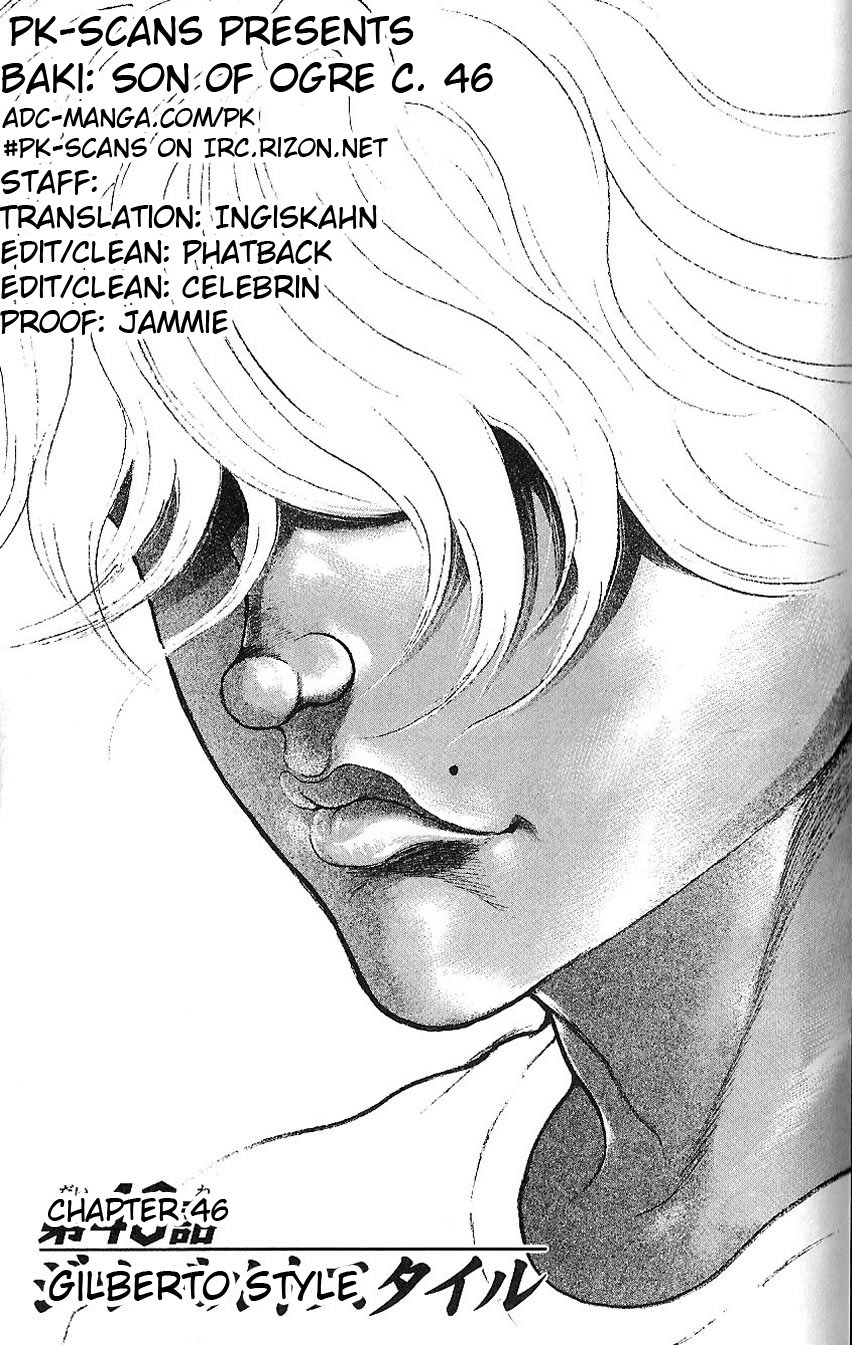 Hanma Baki Chapter 6.46 page 1 - Vol.6 Chapter 46: Gilberto Style