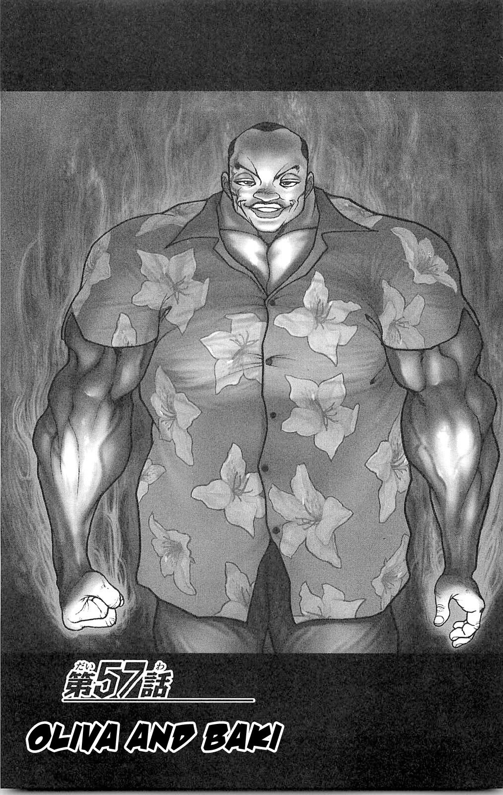Hanma Baki Chapter 8.57 page 1 - Vol.8 Chapter 57: Oliva and Baki