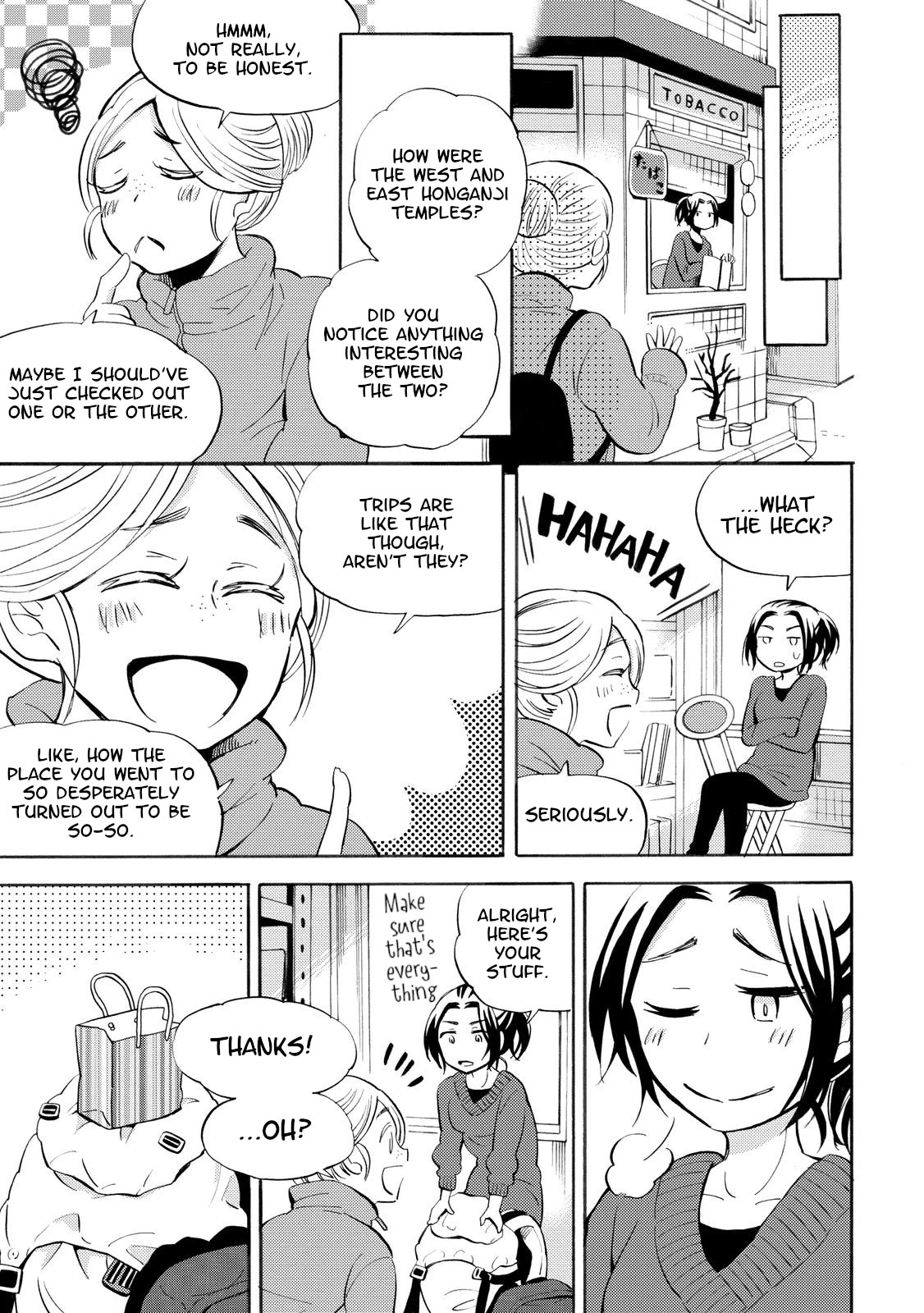 Hannari Girori no Yoriko-san Chapter 28 page 12 - Chapter 28: Yoriko-san & Backpackers