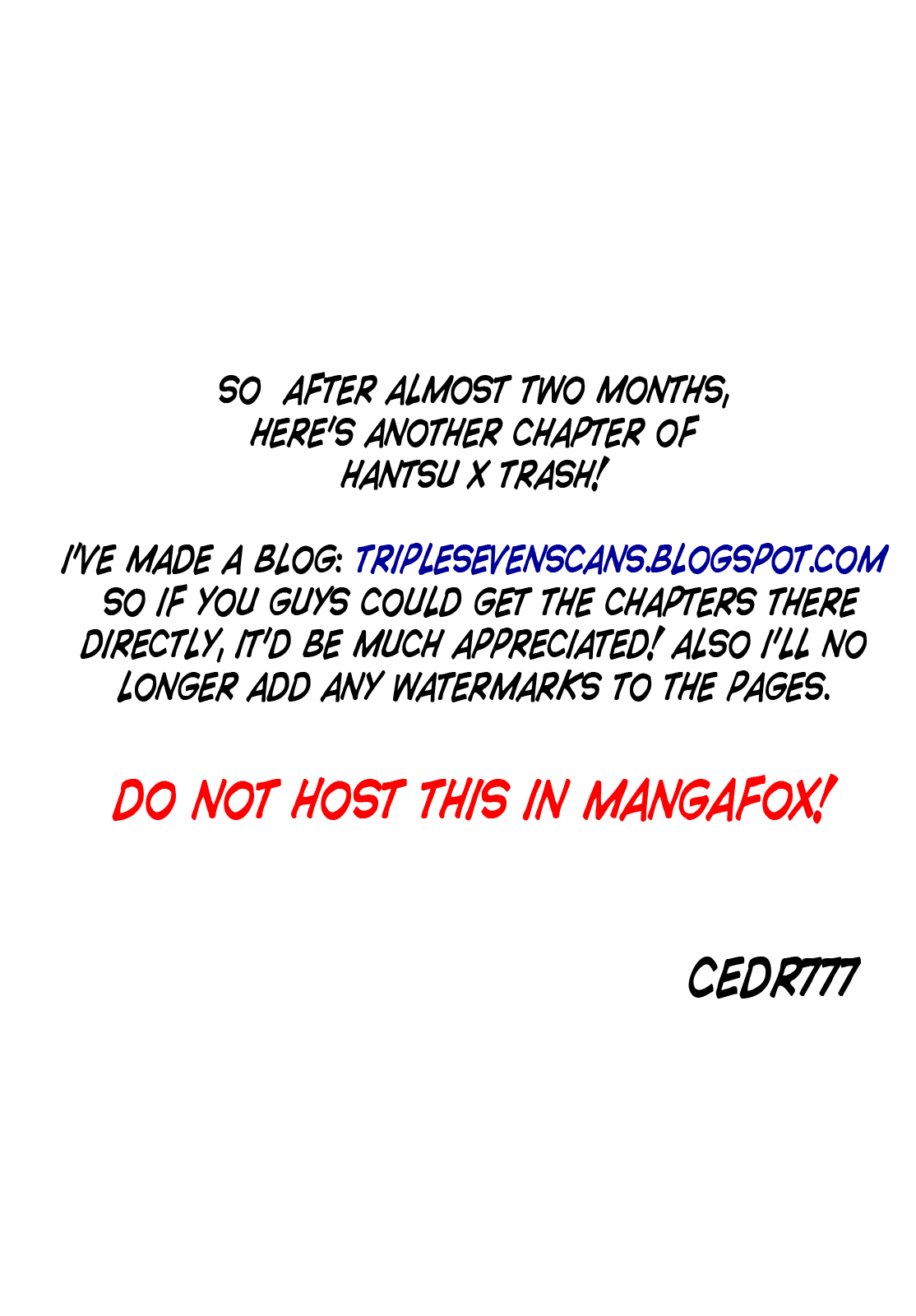 Hantsu x Trash Chapter 32 page 2 - Chapter 32: This Time For Sure!