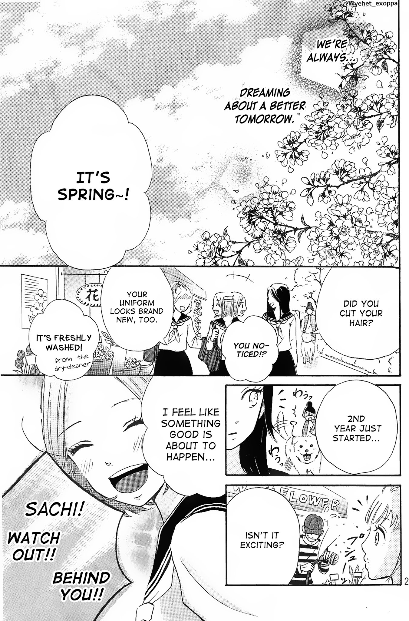 Hapira Hajimaru Chapter 1.2 page 2 - Chapter 1 v2 : A Treasured Classmate