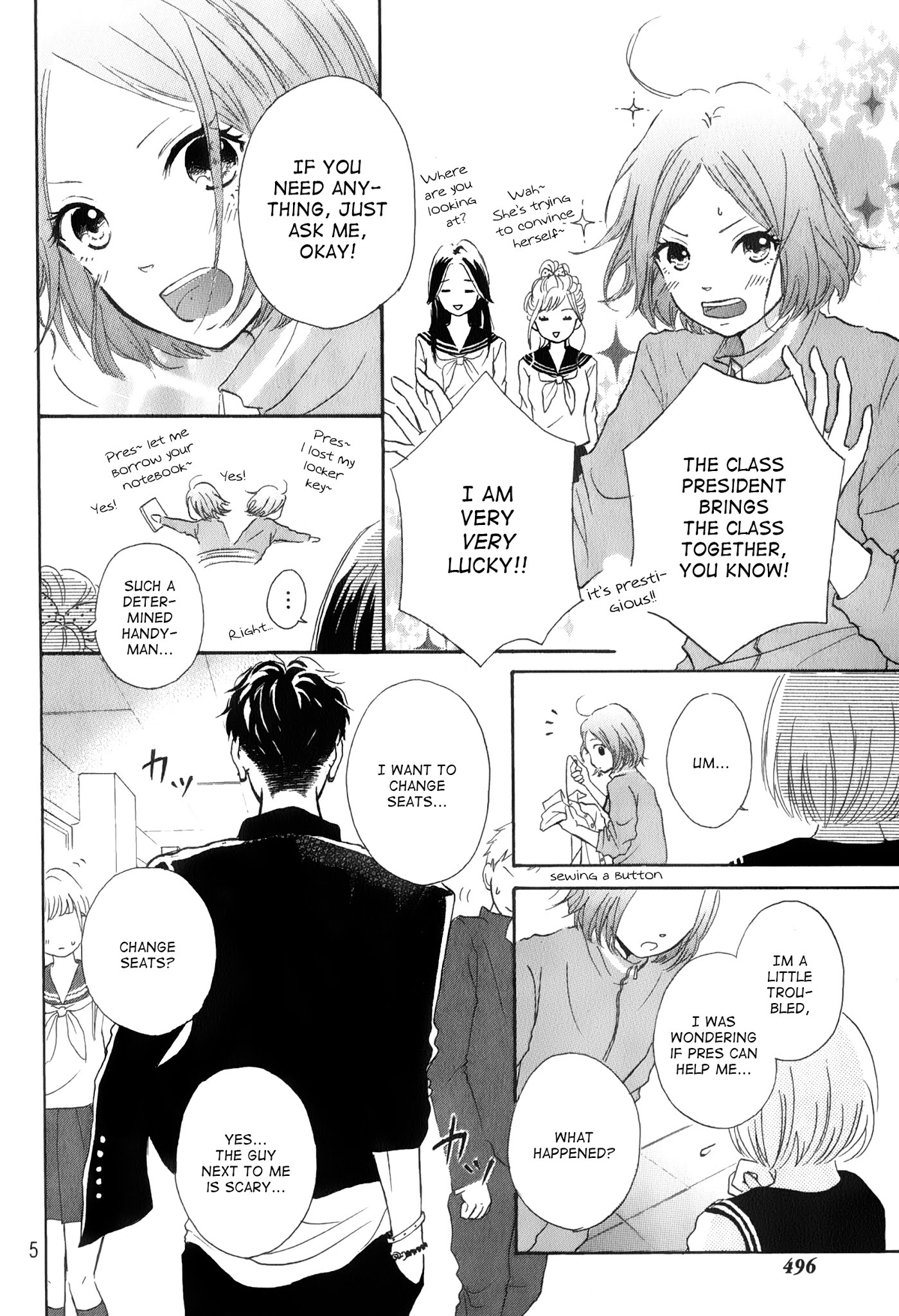 Hapira Hajimaru Chapter 1.2 page 5 - Chapter 1 v2 : A Treasured Classmate