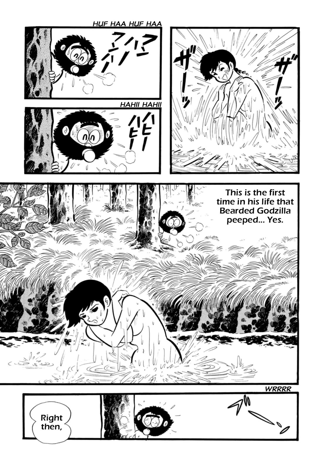 Harenchi Gakuen Chapter 64 page 14 - Chapter 64: Legend of Bearded Godzilla