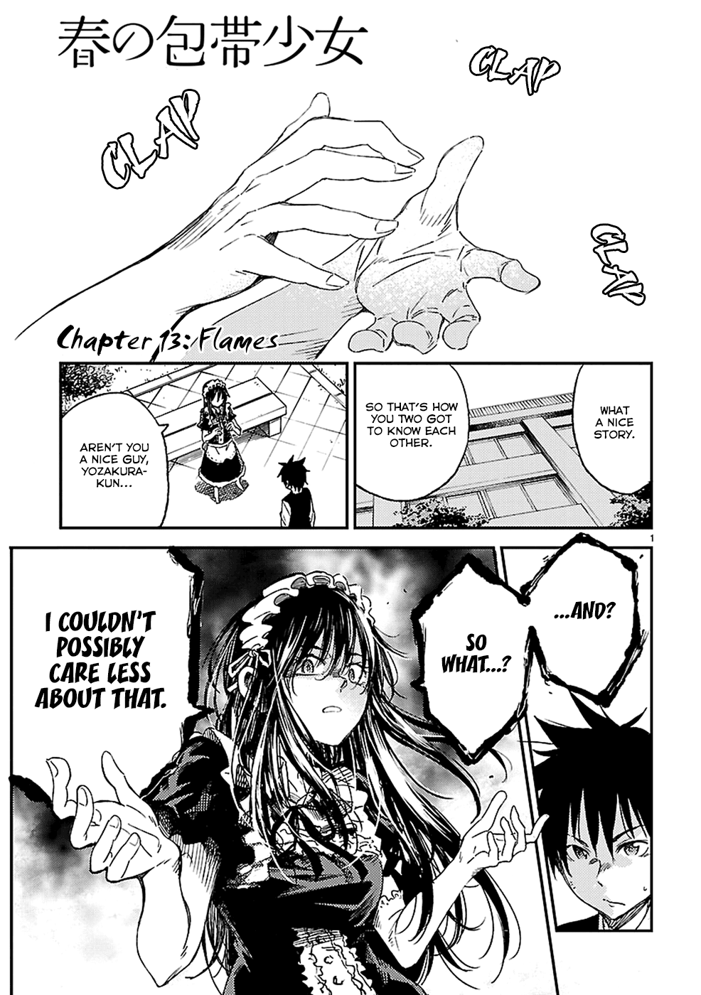 Haru no Houtai Shoujo Chapter 13 page 1 - Chapter 13: Flames