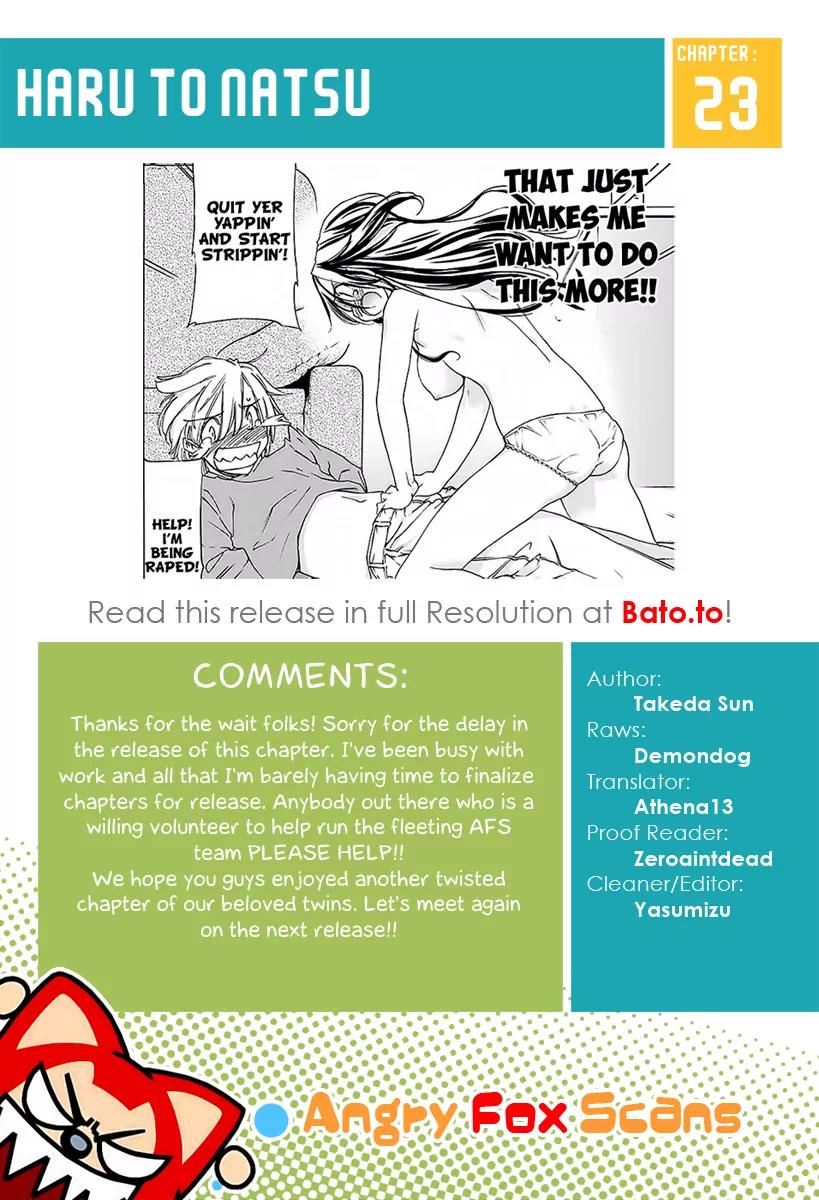 Haru to Natsu Chapter 23 page 22 - Chapter 23: I Want to be Touchy-Feely with Him Too!
