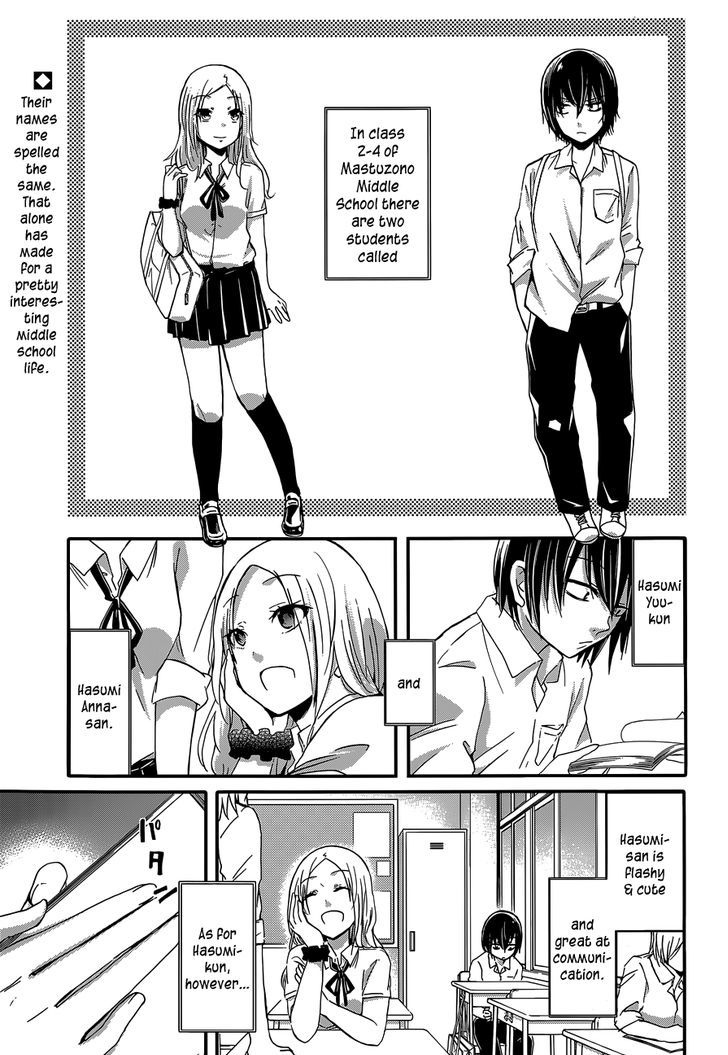 Hasumi-kun to Hasumi-san Chapter 0 page 3 - Chapter 0 : Oneshot