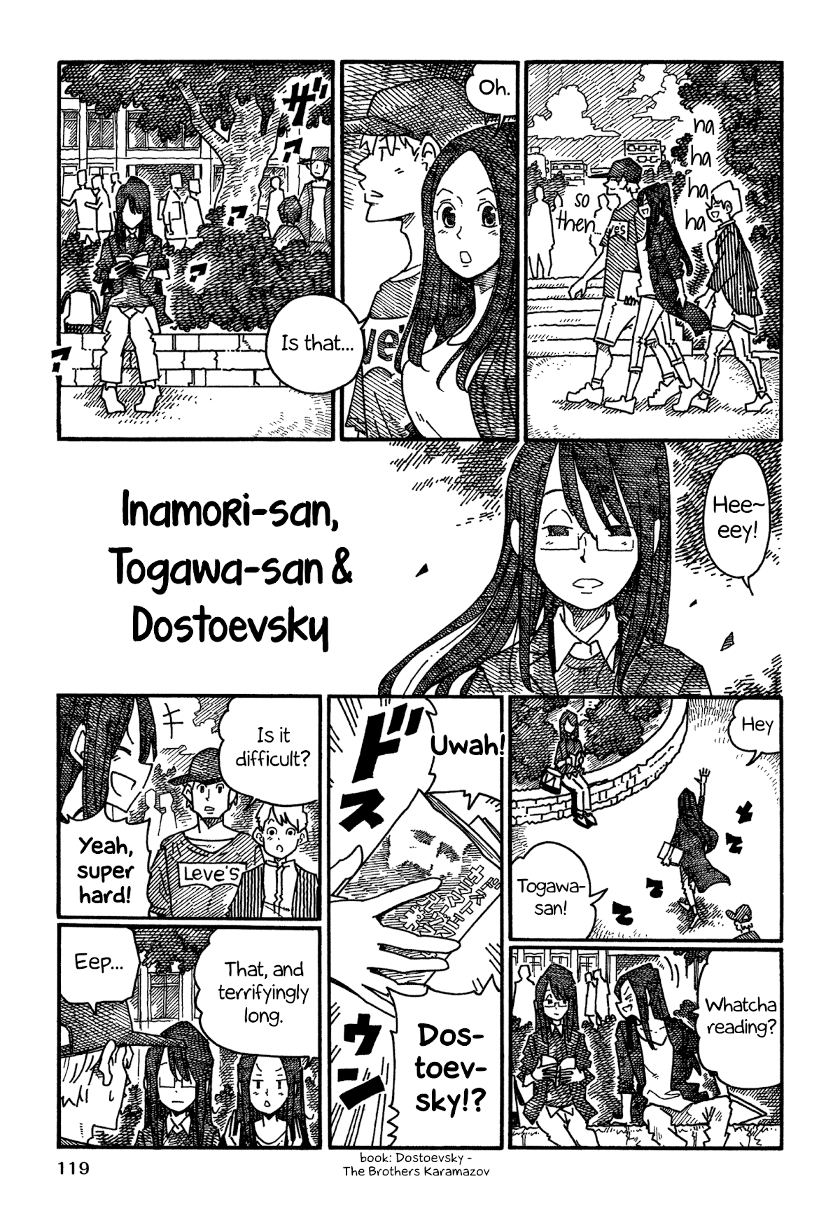 Hatarakanai Futari (The Jobless Siblings) Chapter 1085.2 page 1 - Chapter 1085.2: Inamori-san, Togawa-san & Dostoevsky