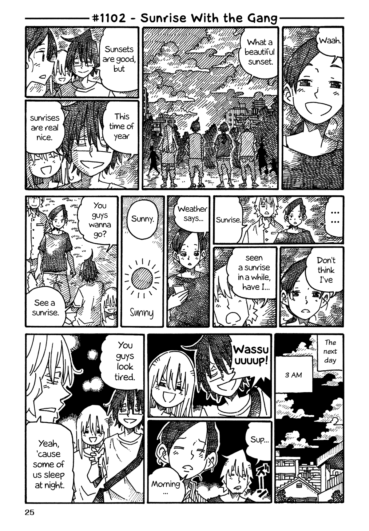 Hatarakanai Futari (The Jobless Siblings) Chapter 1102 page 1 - Chapter 1102: Sunrise With the Gang