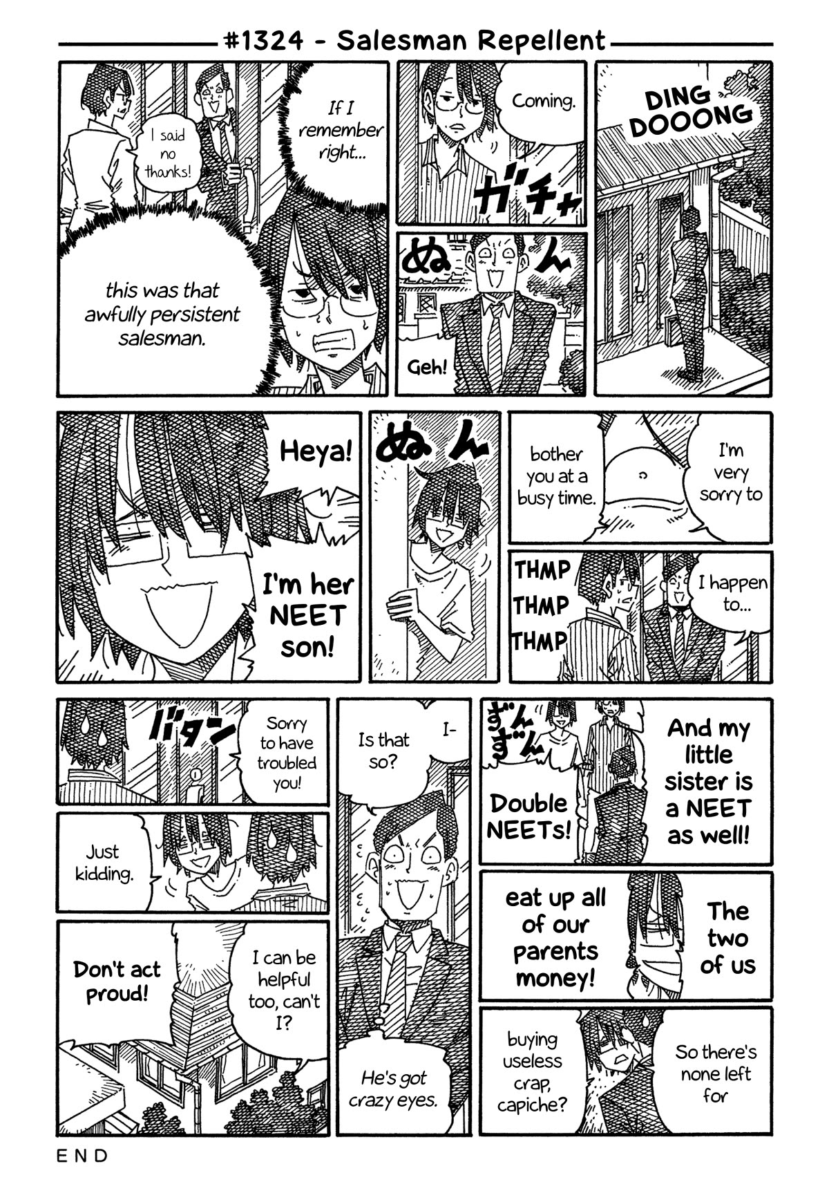 Hatarakanai Futari (The Jobless Siblings) Chapter 1324 page 1 - Chapter 1324: Salesman Repellent