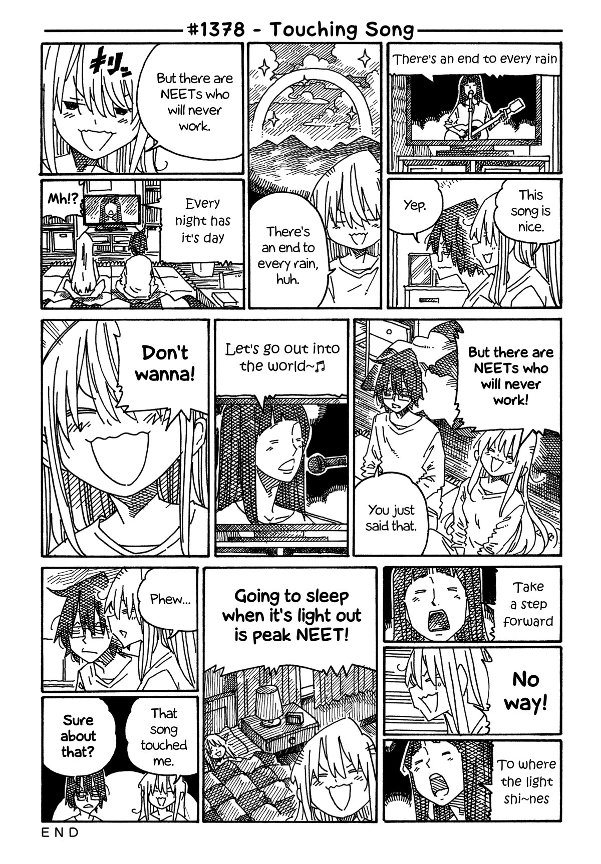 Hatarakanai Futari (The Jobless Siblings) Chapter 1378 page 1 - Chapter 1378: Touching Song