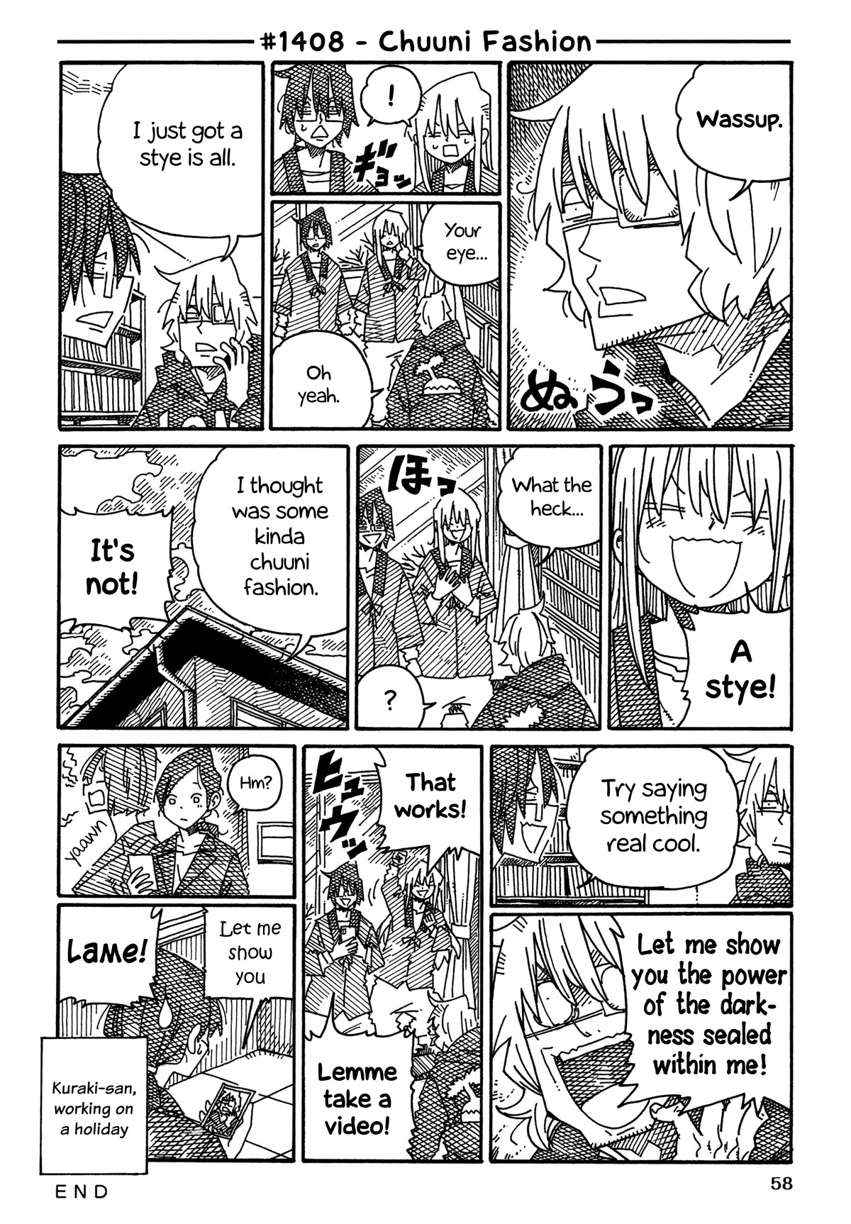 Hatarakanai Futari (The Jobless Siblings) Chapter 1408 page 1 - Chapter 1408: Chuuni Fashion