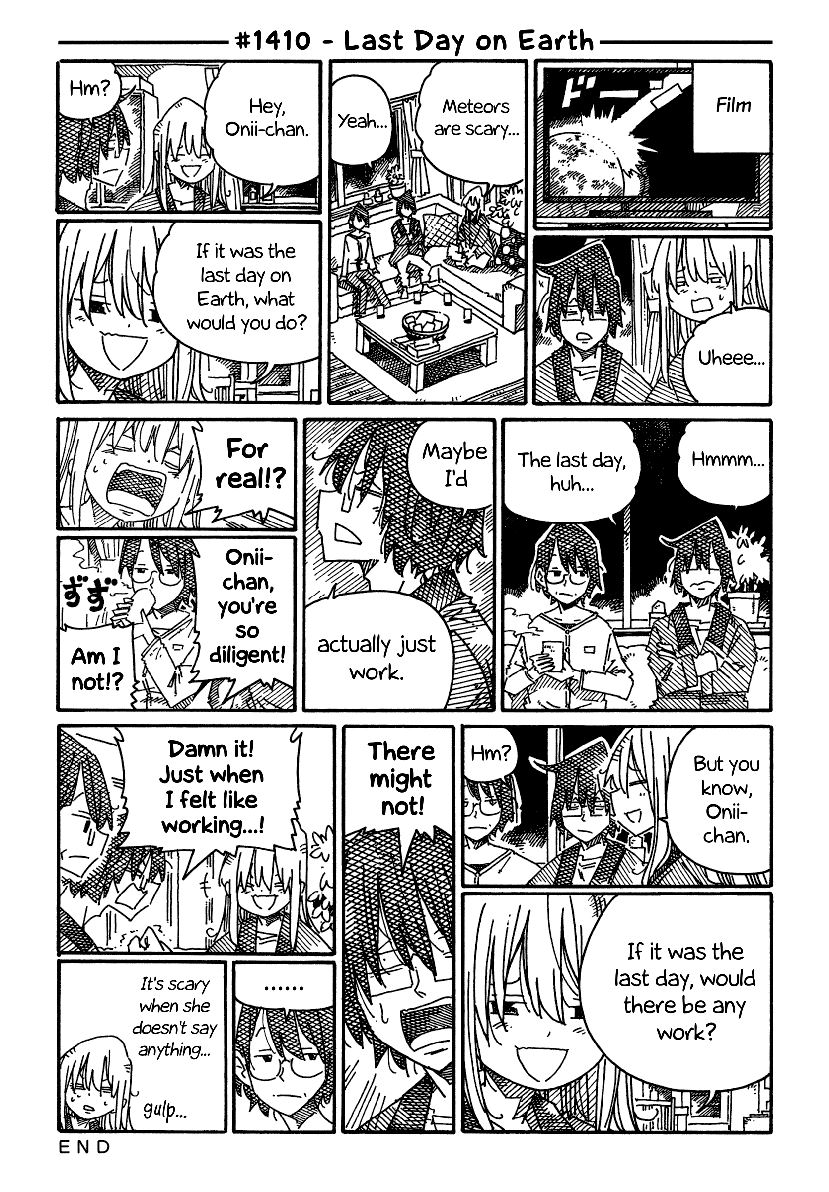 Hatarakanai Futari (The Jobless Siblings) Chapter 1410 page 1 - Chapter 1410: Last Day on Earth