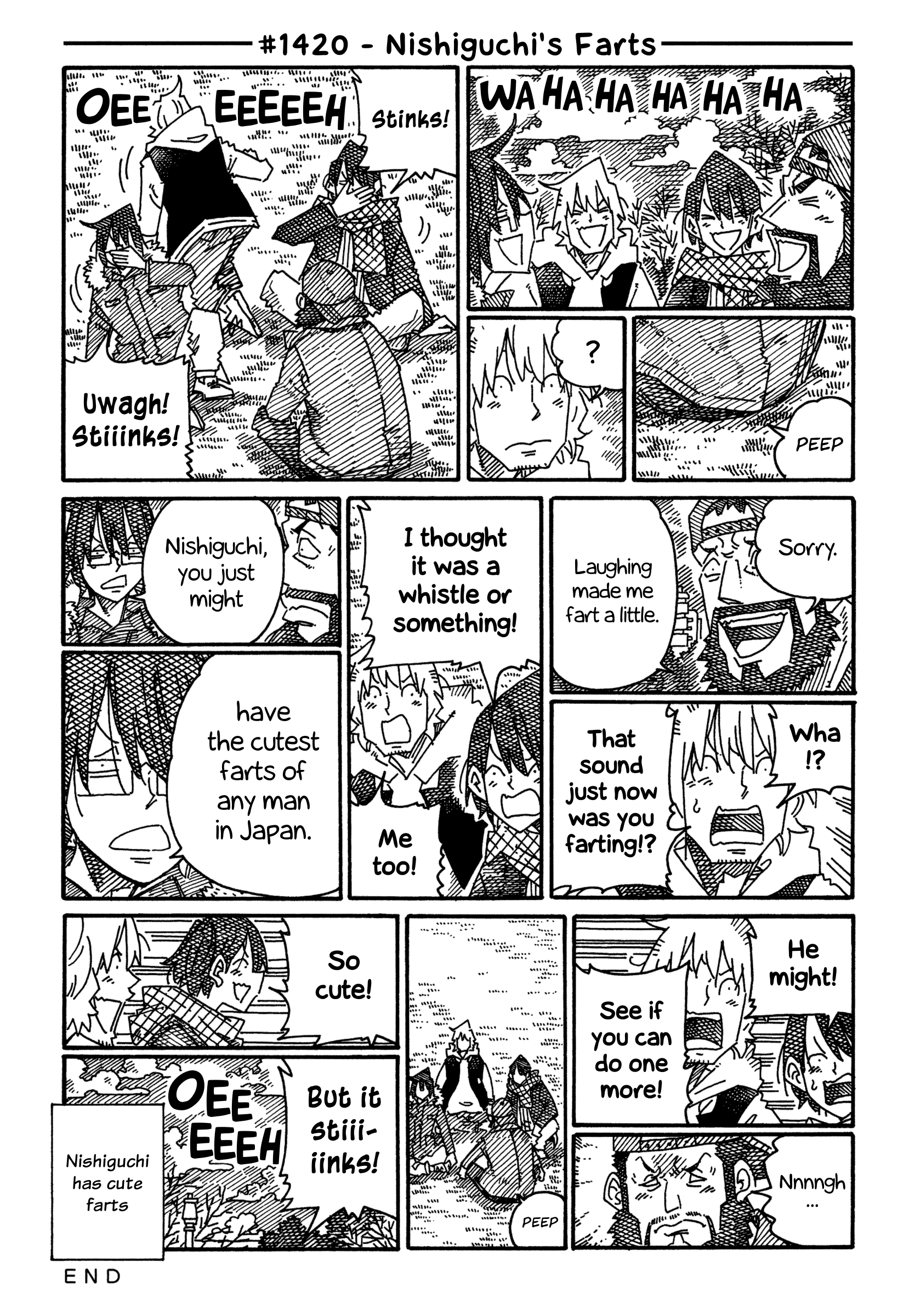 Hatarakanai Futari (The Jobless Siblings) Chapter 1420 page 1 - Chapter 1420: Nishiguchi's Farts
