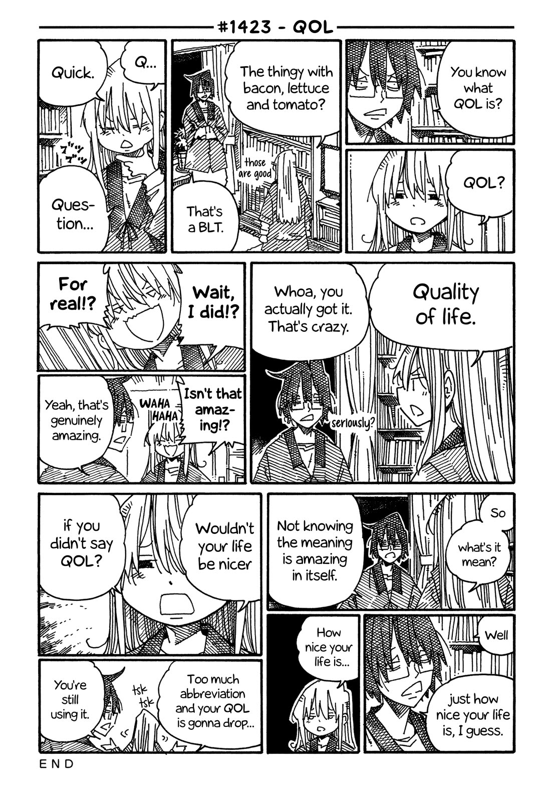 Hatarakanai Futari (The Jobless Siblings) Chapter 1423 page 1 - Chapter 1423: QOL