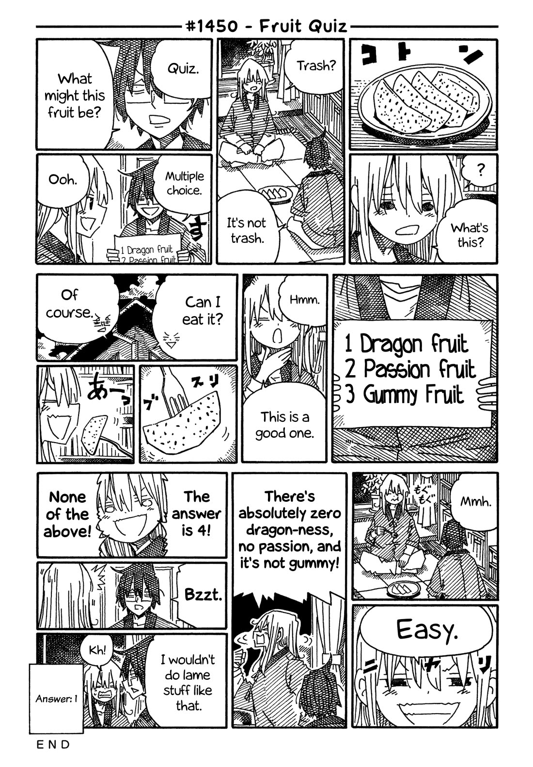 Hatarakanai Futari (The Jobless Siblings) Chapter 1450 page 1 - Chapter 1450: Fruit Quiz