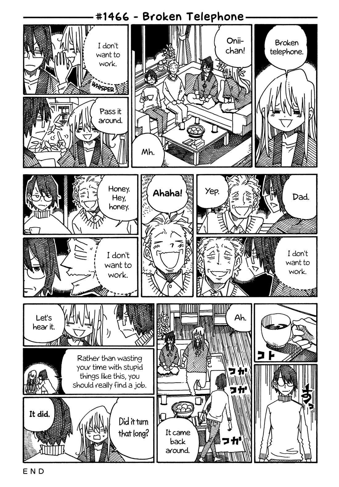 Hatarakanai Futari (The Jobless Siblings) Chapter 1466 page 1 - Chapter 1466: Broken Telephone