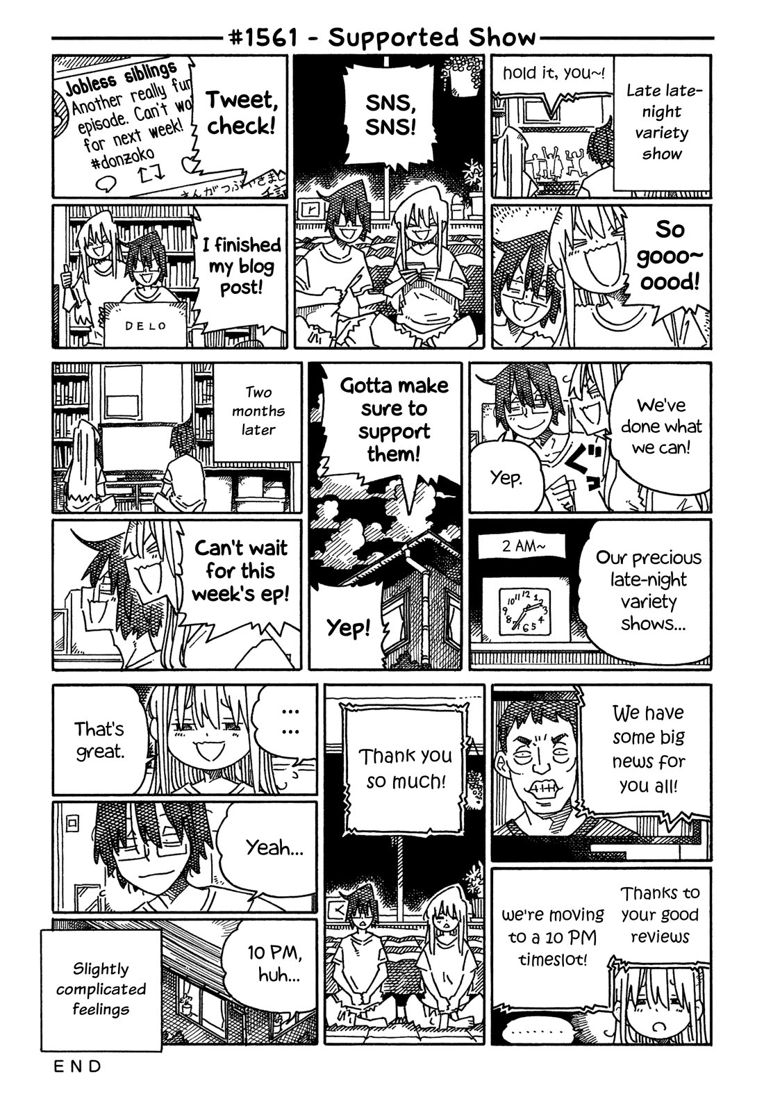 Hatarakanai Futari (The Jobless Siblings) Chapter 1561 page 1 - Chapter 1561: Supported Show