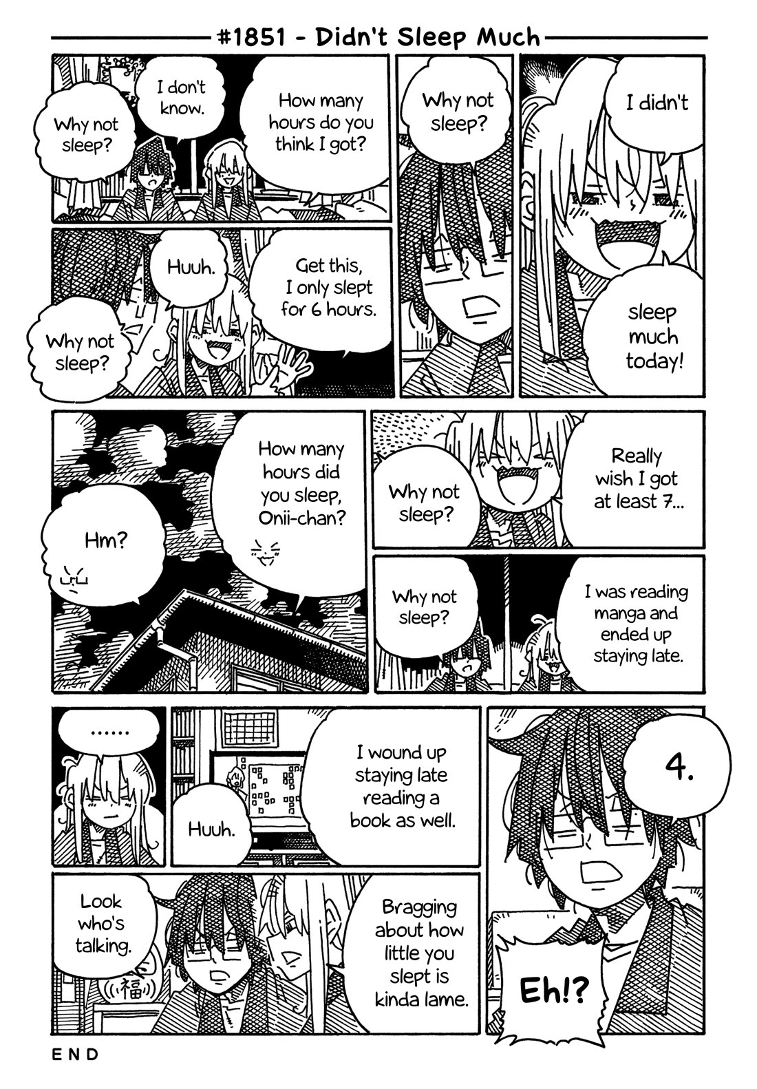 Hatarakanai Futari (The Jobless Siblings) Chapter 1851 page 1 - Chapter 1851: Didn't Sleep Much
