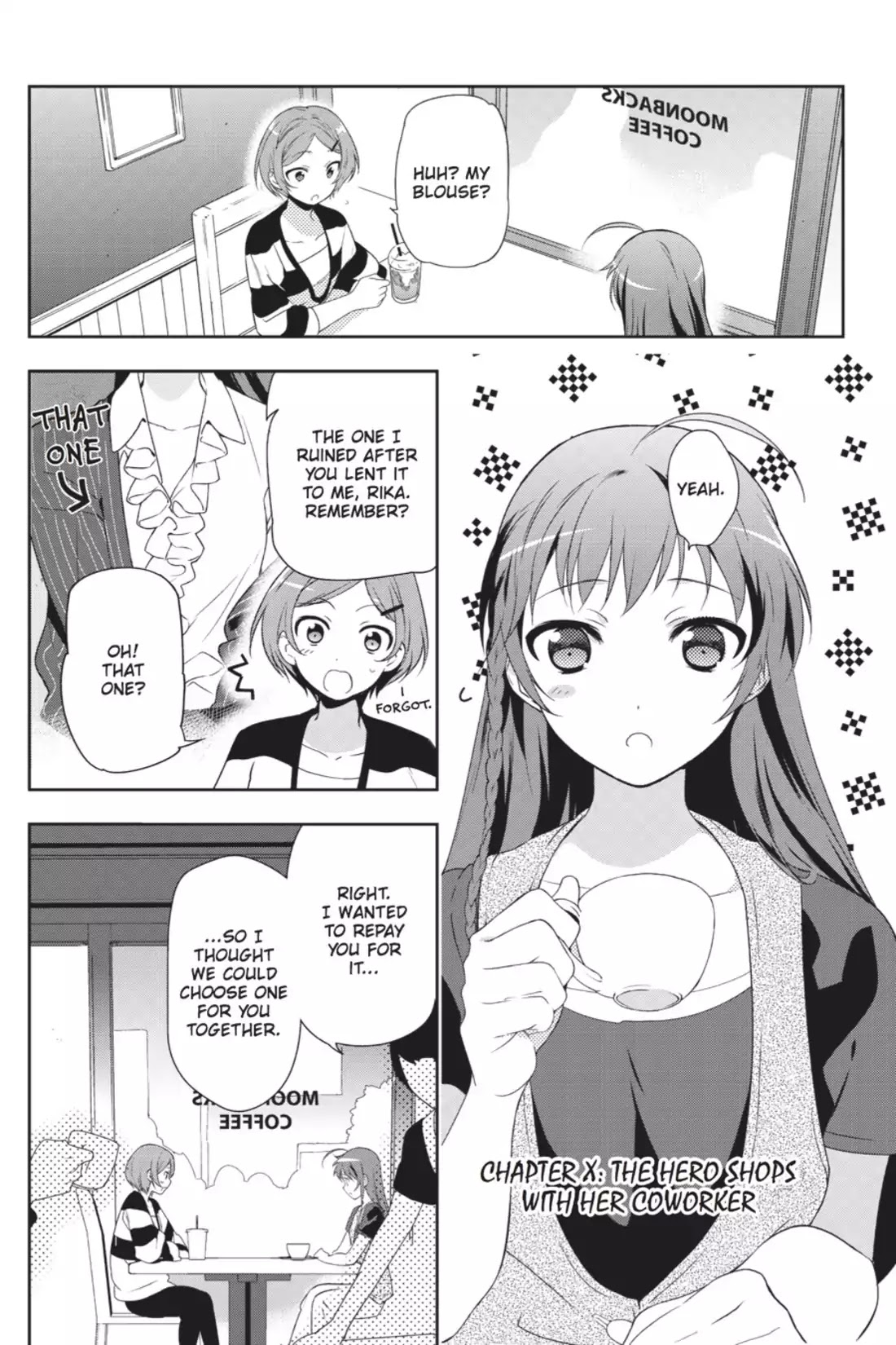 Hataraku Maou-sama! Chapter 16.5 page 1 - Vol.3 Chapter X: The Hero Shops with Her Coworker