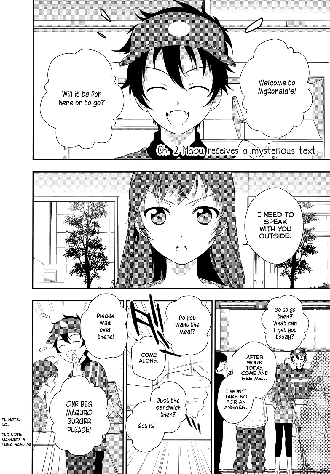 Hataraku Maou-sama! Chapter 2 page 2 - Chapter 2: Maou receives a mysterious text