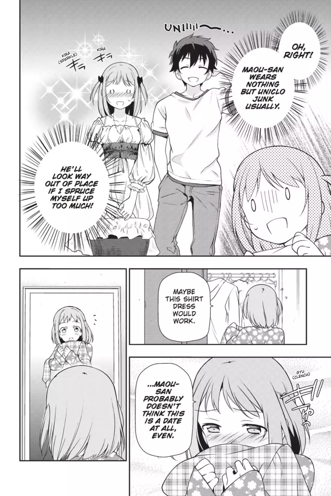 Hataraku Maou-sama! Chapter 21.6 page 4 - Vol.4 Chapter X: The Teenage Girl Prepares for Her Hot Date