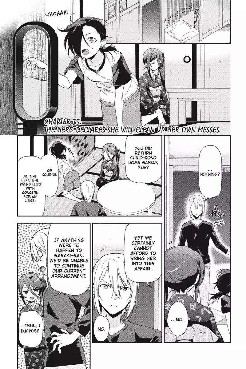 Hataraku Maou-sama! Chapter 35 page 1 - Chapter 35: The Hero Declares She Will Clean Up Her Own Messes
