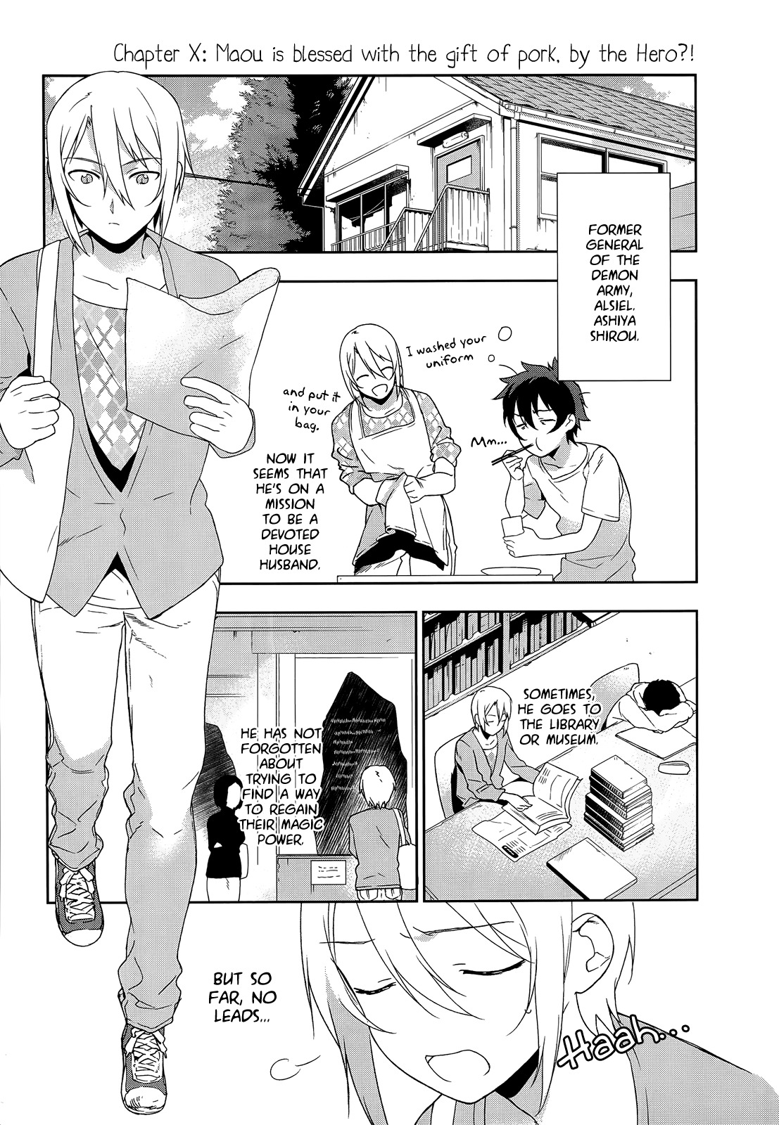 Hataraku Maou-sama! Chapter 5.1 page 2 - Chapter 5.1: Maou is blessed with the gift of pork, by the Hero?! (Omake?)