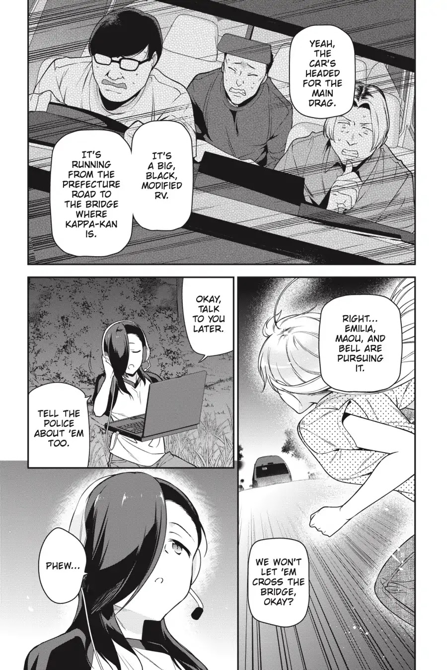 Hataraku Maou-sama! Chapter 61 page 12 - Chapter 61: The Hero Enters a Car Through the Roof