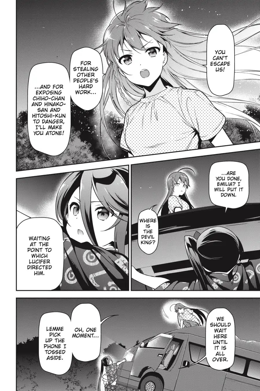 Hataraku Maou-sama! Chapter 61 page 24 - Chapter 61: The Hero Enters a Car Through the Roof