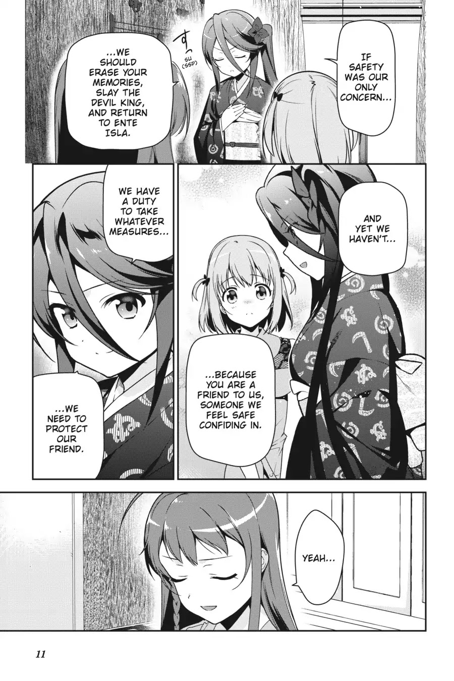 Hataraku Maou-sama! Chapter 65 page 12 - Chapter 65: The Devil and Hero Have an Awkward Moment in the Bath