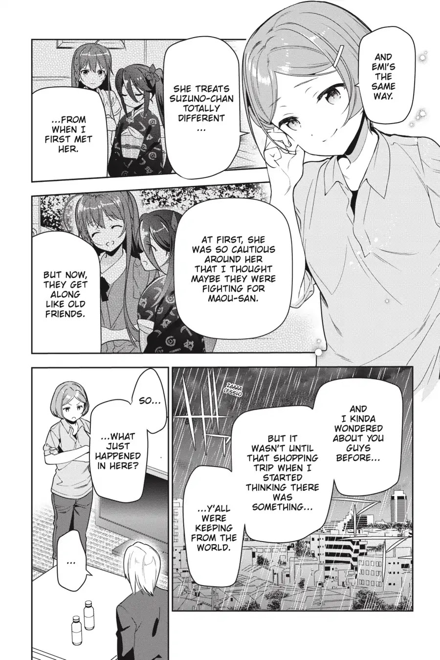 Hataraku Maou-sama! Chapter 73 page 16 - Chapter 73: The Very Wet Devil Flies Off
