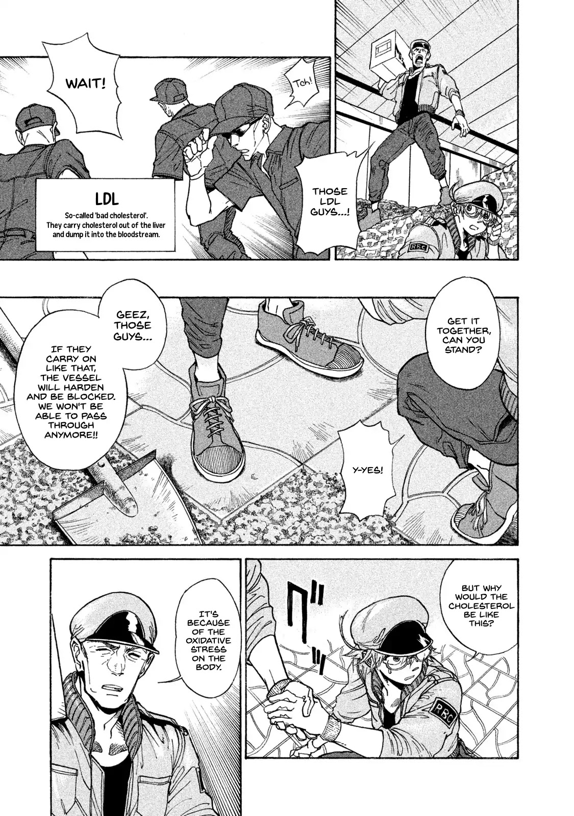 Hataraku Saibou BLACK Chapter 1 page 12 - Chapter 1: Smoking, Germs, the Beginning of an End.