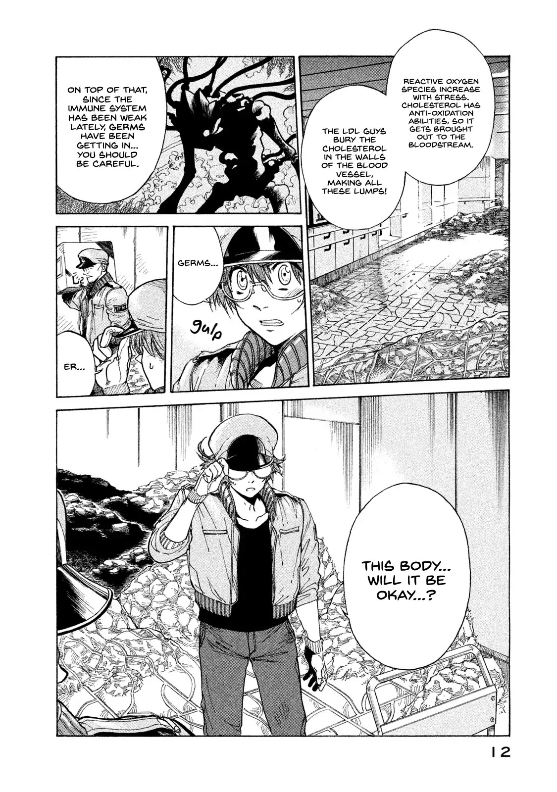 Hataraku Saibou BLACK Chapter 1 page 13 - Chapter 1: Smoking, Germs, the Beginning of an End.