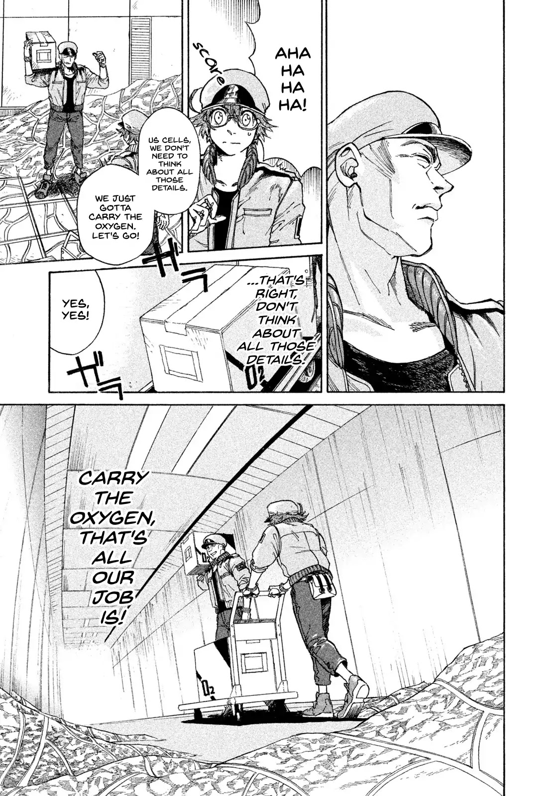 Hataraku Saibou BLACK Chapter 1 page 14 - Chapter 1: Smoking, Germs, the Beginning of an End.